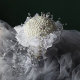 Load image into Gallery viewer, Luxury Crystal Pearl Wedding Bouquet with Crown