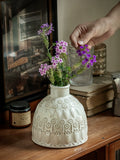 Load image into Gallery viewer, Relief Pattern Vintage Ceramic Flower Vase