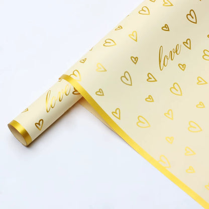 20pcs Gold Edged Heart Bouquet Paper (57x57cm)