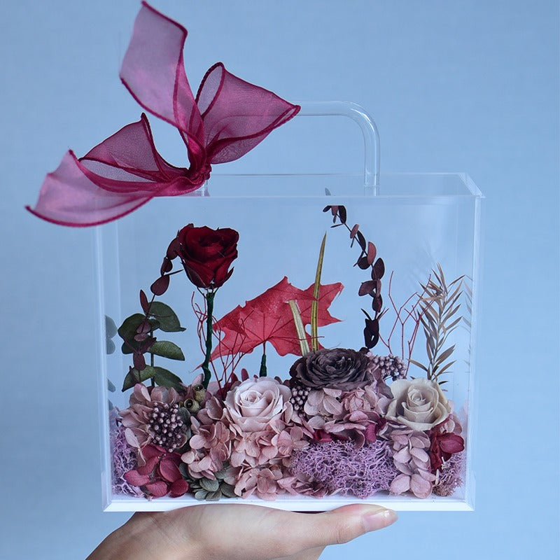 Small Suitcase Shaped Acrylic Gift Box