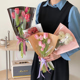 Load image into Gallery viewer, Clear-front Paper Bouquet Sleeves Pack 100