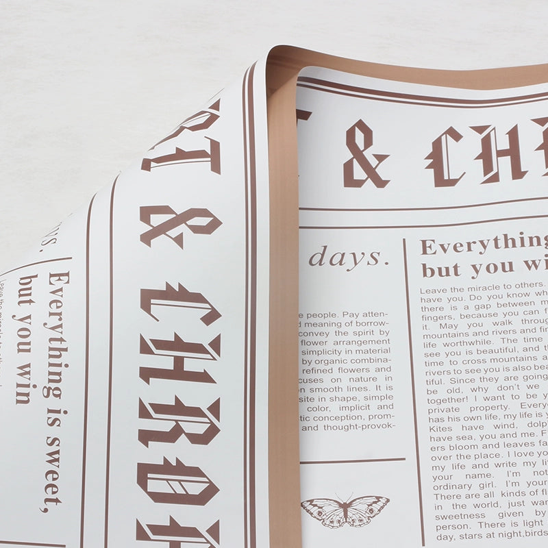 20pcs Vintage Newspaper Bouquet Paper (57x57cm)