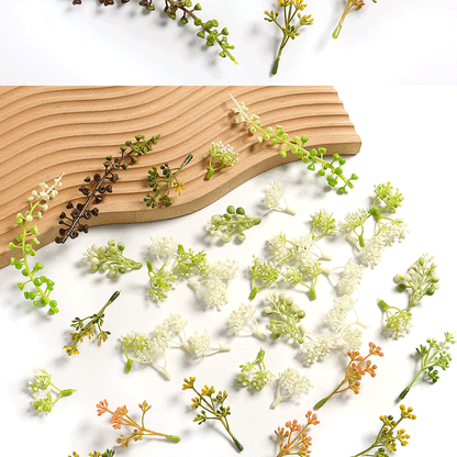 50pcs Artificial Foliage Fake Berries Stems