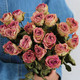 Load image into Gallery viewer, 20-Stem Real Dried Rose Flower Bouquet