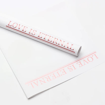 20 feuilles de papier d'emballage pour fleurs LOVE IS ETERNAL (57x57 cm)