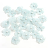 Load image into Gallery viewer, 3.5cm Tulle Fabric Flower Heads with Pearls Pack 100