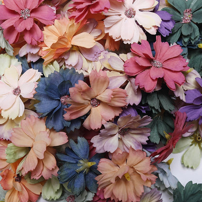 4.5cm Silk Flower Heads for Crafting Pack 100