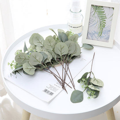 11 Inch Artificial Eucalyptus Leaves Stems 5pcs