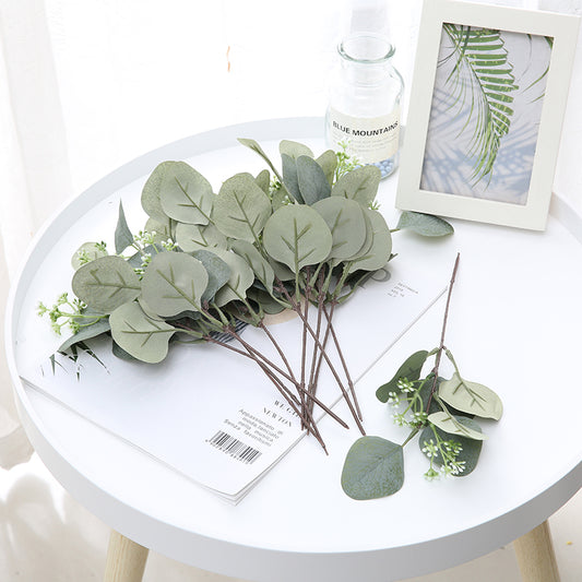 11 Inch Artificial Eucalyptus Leaves Stems 5pcs