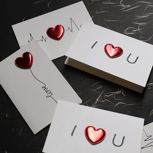 Valentine's Day 3D Heart Small Cards Pack 12