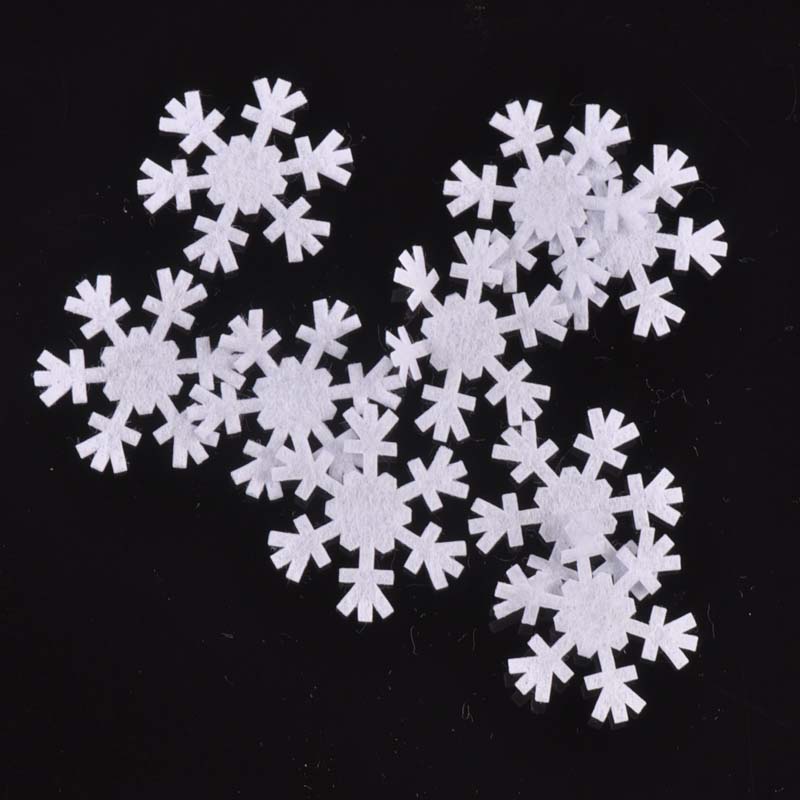 100 flocons de neige en tissu non tissé pour loisirs créatifs