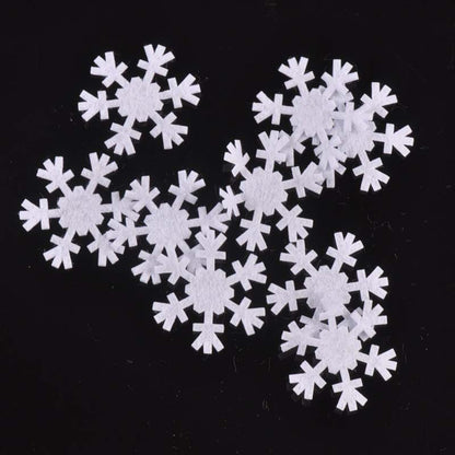 100 flocons de neige en tissu non tissé pour loisirs créatifs