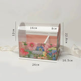 Load image into Gallery viewer, 4pcs Oil Painting Cake Floral Gift Box
