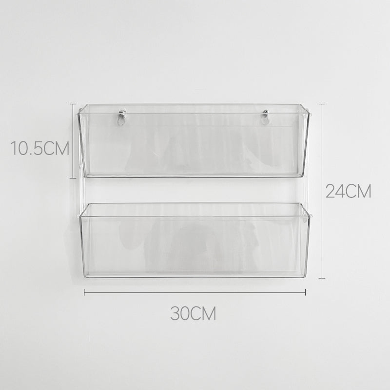 Acrylic Wall-Mounted Booklet Organizer Rack