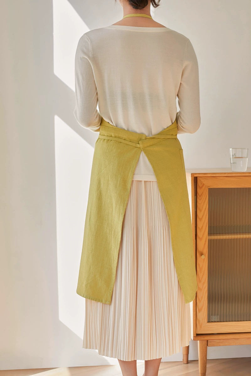 Breathable Linen Florist Apron with Pockets