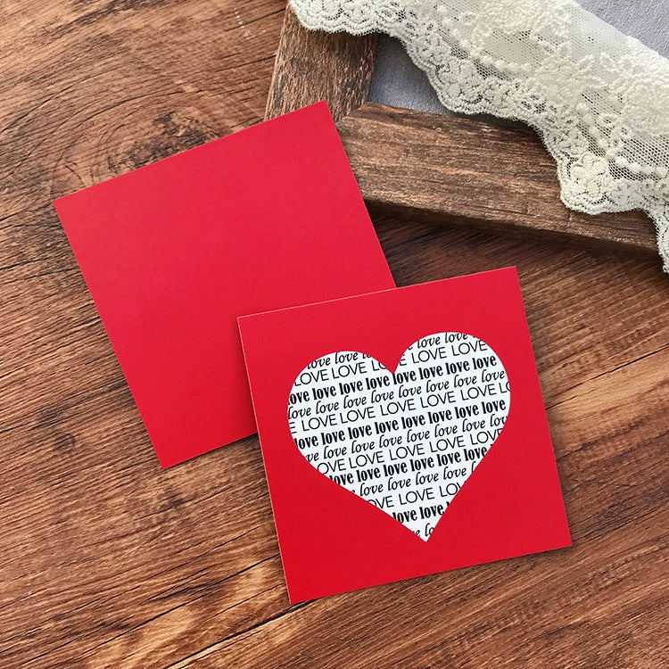 LOVE Valentine's Day Cards Pack 20 (9x9cm)