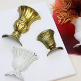 Load image into Gallery viewer, Vintage Metal Half-Vase for Floral Artistry