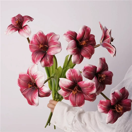 Tige de tulipe artificielle ouverte « Real Touch » de 22 po