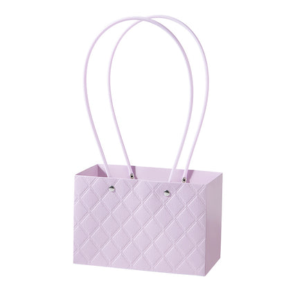 10 sacs à fleurs rectangulaires gaufrés diamant