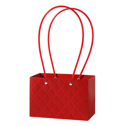 10 sacs à fleurs rectangulaires gaufrés diamant