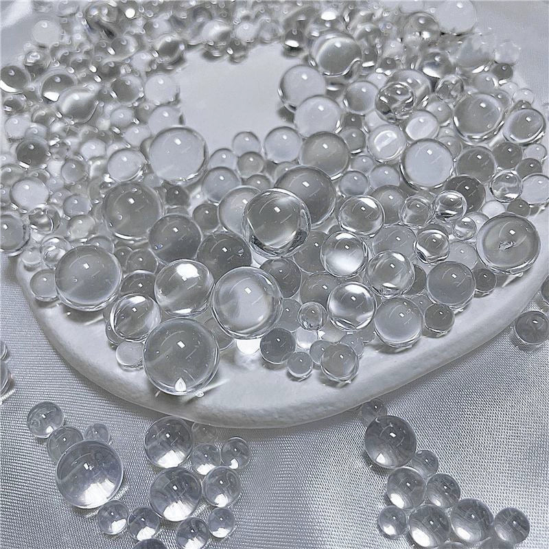 Hole-free Clear Acrylic Beads 200g
