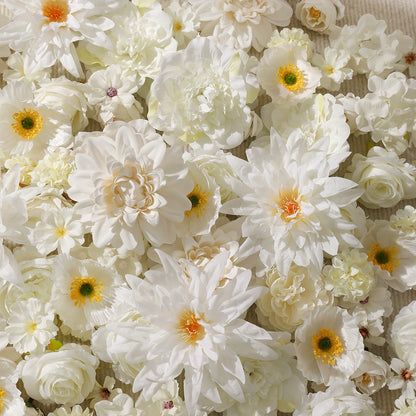 White Assorted Artificial Flower Heads (100pcs)