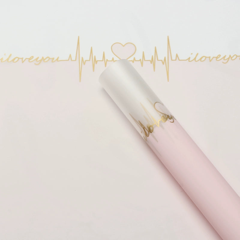 20pcs Heartbeat Frosted Cellophane Wrap (57x57cm)