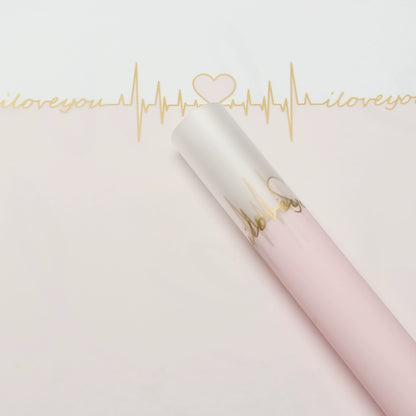 20pcs Heartbeat Frosted Cellophane Wrap (57x57cm)