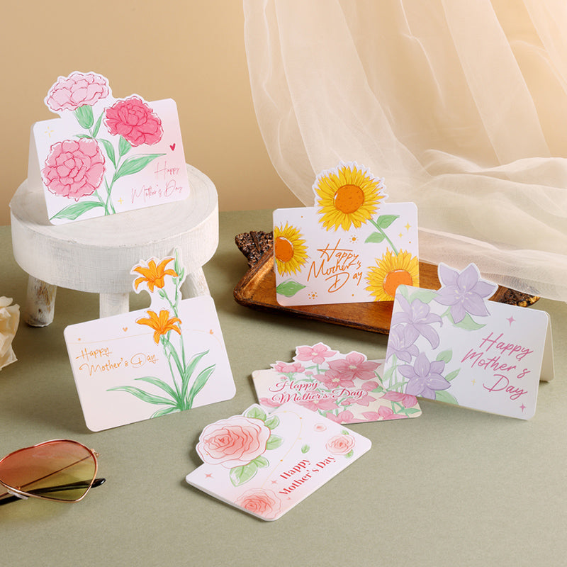 50pcs Floral Greeting Cards for Mother's Day