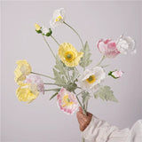 Load image into Gallery viewer, 4-Head Real Touch Artificial Poppy Spray (64cm)