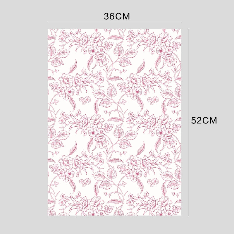 10pcs Vintage Floral Print Kapok Paper (36x52cm)