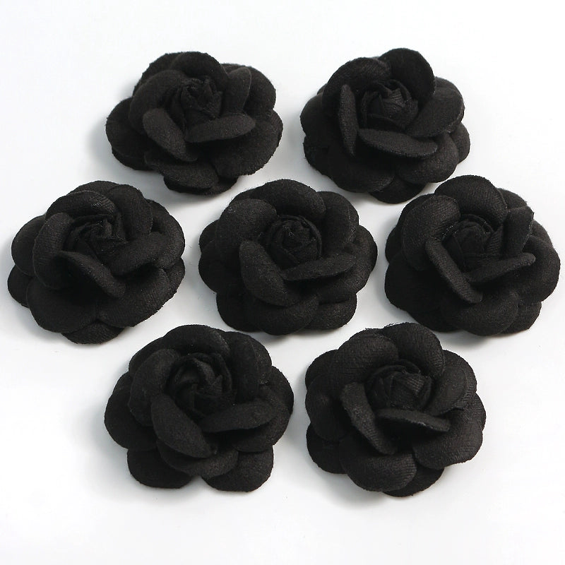 5cm Camellia Fabric Flower Heads Pack 30