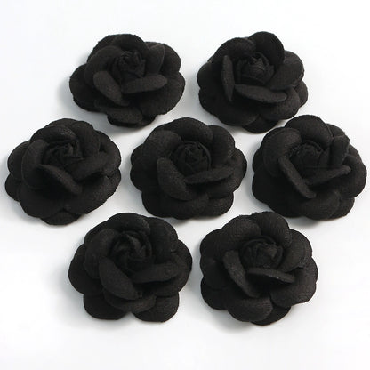 5cm Camellia Fabric Flower Heads Pack 30