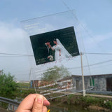 Load image into Gallery viewer, Custom Transparent Acrylic Wedding Invitation Card