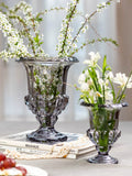 Load image into Gallery viewer, Pedestal Vintage Crystal Glass Urn Vase