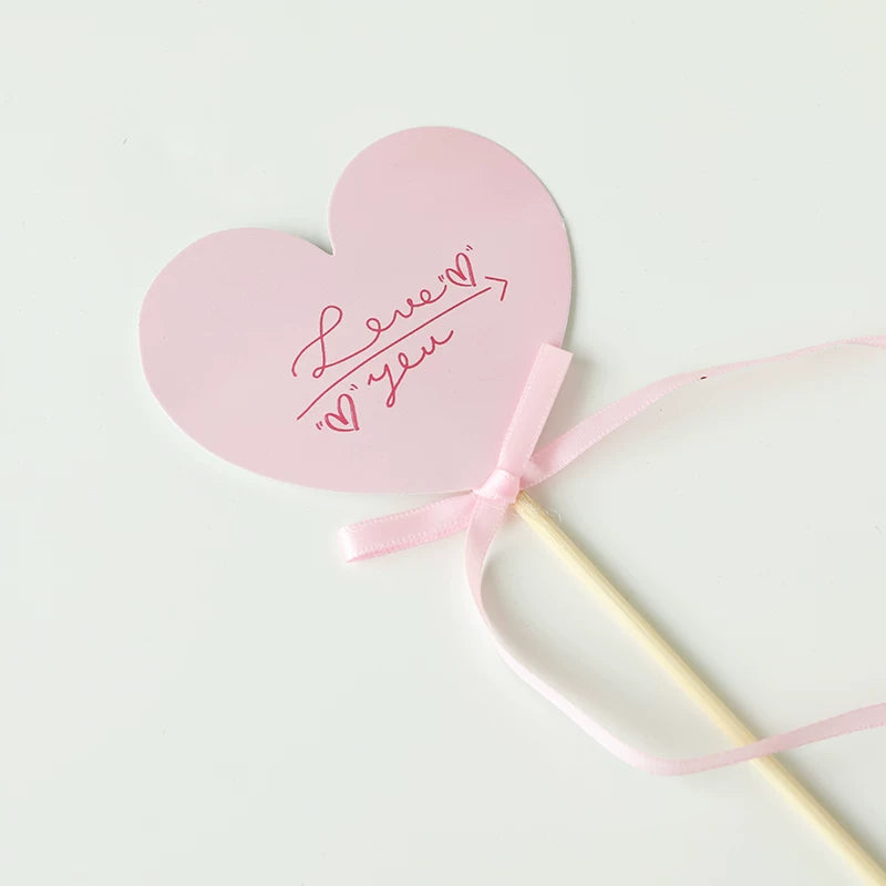 10pcs LOVE YOU Floral Picks for Valentine’s Day