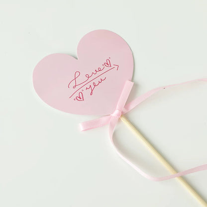 10pcs LOVE YOU Floral Picks for Valentine’s Day