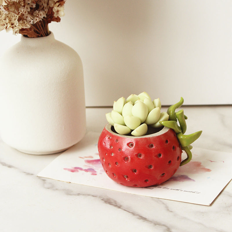 ceramic plant pots small Cute Strawberry Mini Ceramic Plant Pot