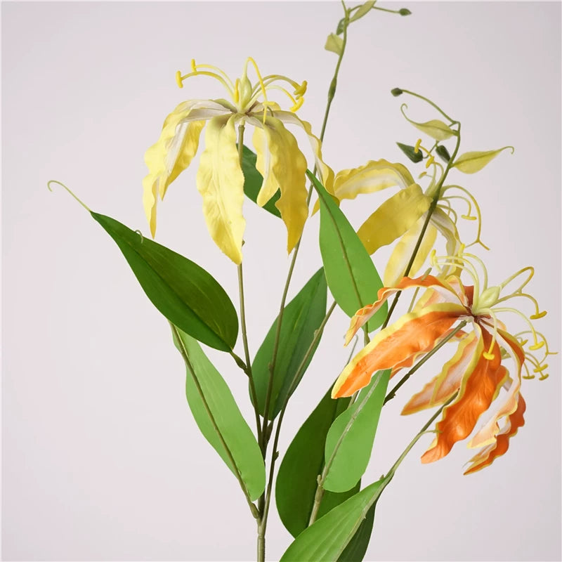29" Real Touch Artificial Flame Lily Stem