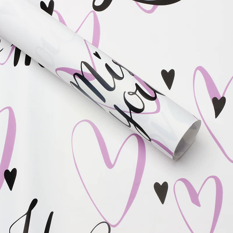 20pcs Love Heart Graffiti Bouquet Paper (57x57cm)