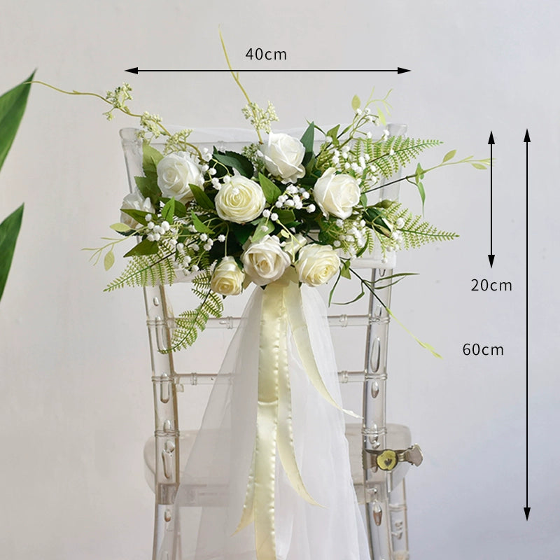 Wedding Aisle Chair Decorations Pew Flowers