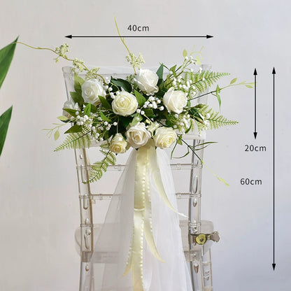 Wedding Aisle Chair Decorations Pew Flowers