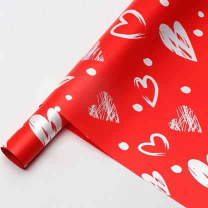 20pcs Heart Pattern Bouquet Wrap Paper (57x57cm)