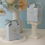 Load image into Gallery viewer, Floral Square Favour Box with Ribbon Set of 10