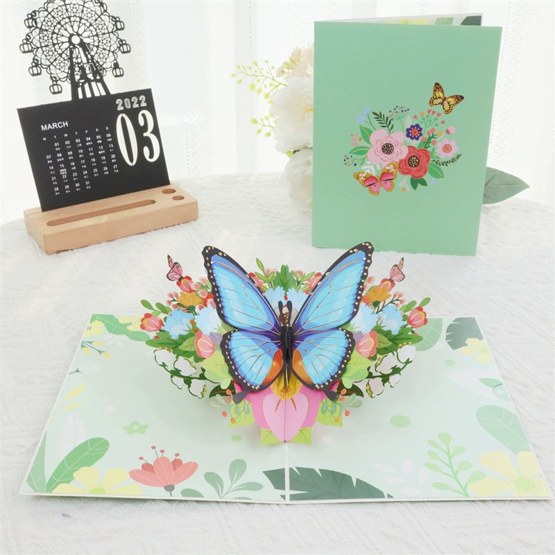 3D Butterfly Holiday Greeting Card