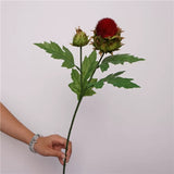 Load image into Gallery viewer, Artificial Flocked Thistle Stem (50cm)