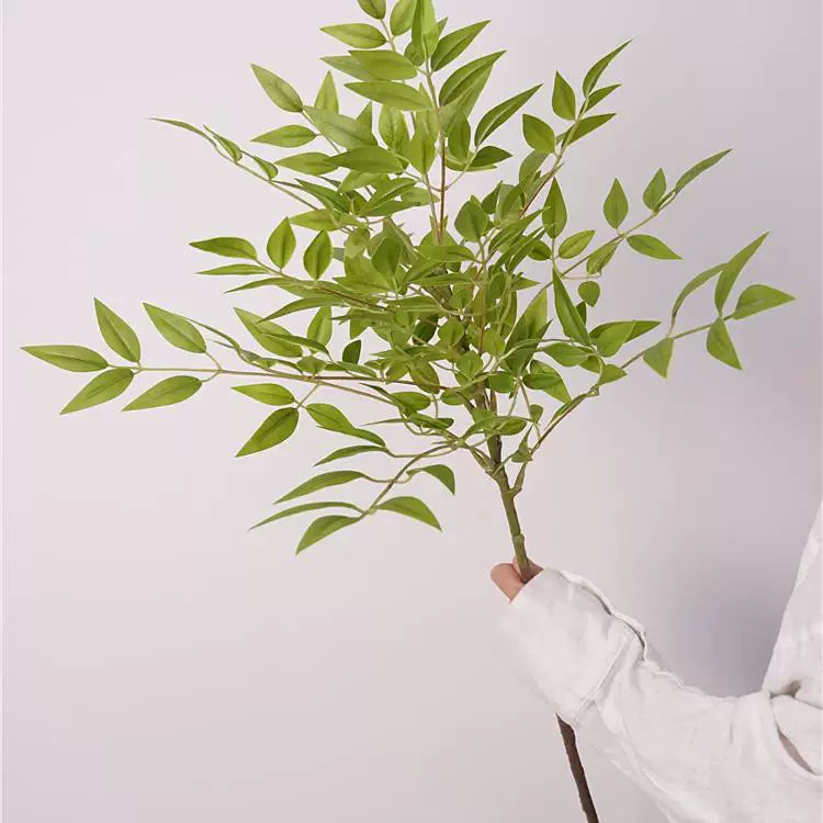 30" Real Touch Artificial Bamboo Leaf Stem