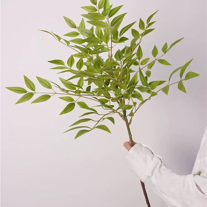 30" Real Touch Artificial Bamboo Leaf Stem