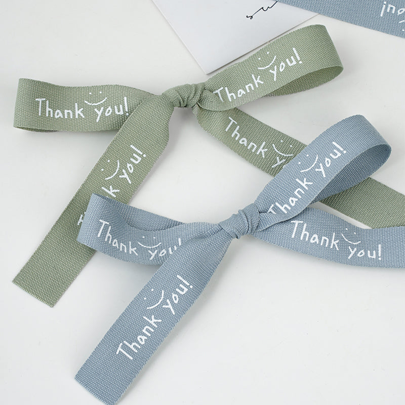 Thank You Smile Face Florist Ribbon (1.5cmx10Yd)
