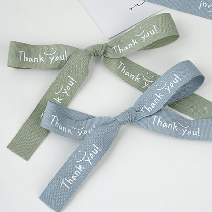 Thank You Smile Face Florist Ribbon (1.5cmx10Yd)